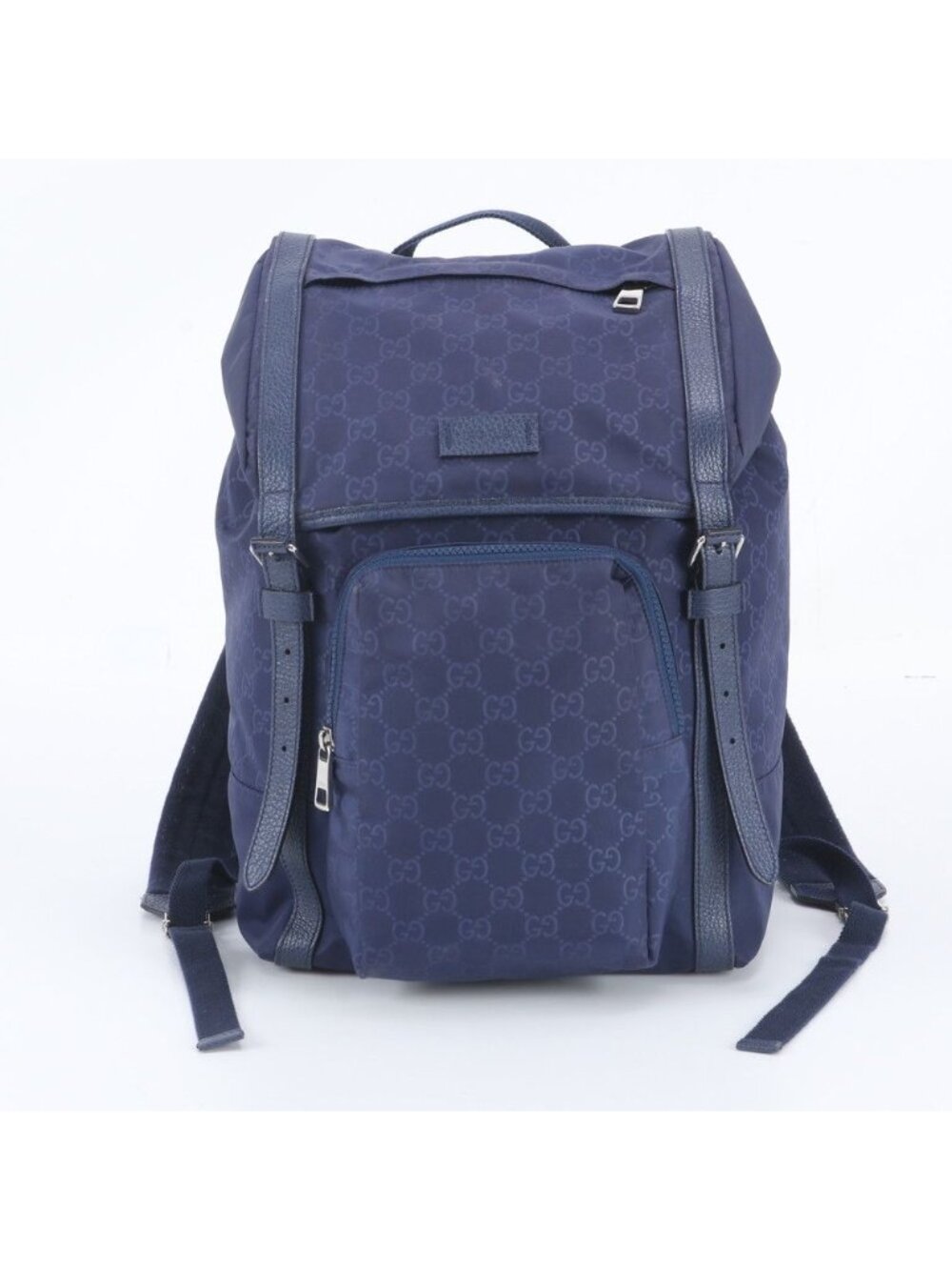 Gucci GG Nylon Leather Backpack Shoulder Bag
